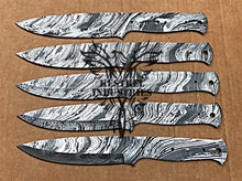 Load image into Gallery viewer, Lot of 5 Custom Handmade Damascus Steel Blank Blade Knife For Knife Making Supplies (SU-107)
