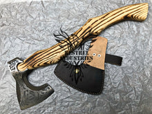 Load image into Gallery viewer, Custom Handmade Carbon Steel Viking Axe with Ash Wood Handle (VA-117)
