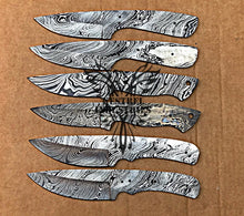 Load image into Gallery viewer, Lot of 6 Custom Handmade Damascus Steel Blank Blade Knife For Knife Making Supplies (SU-155)
