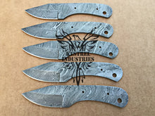 Load image into Gallery viewer, Lot of 5 Custom Handmade Damascus Steel Blank Blade Knife For Knife Making Supplies (SU-145)
