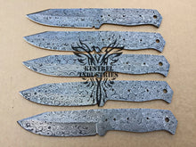 Load image into Gallery viewer, Lot of 5 Damascus Steel Blank Blade Knife For Knife Making Supplies (SU-174)
