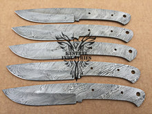 Load image into Gallery viewer, Lot of 5 Custom Handmade Damascus Steel Blank Blade Knife For Knife Making Supplies (SU-134)
