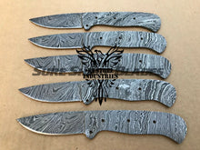 Load image into Gallery viewer, Lot of 5 Damascus Steel Blank Blade Knife For Knife Making Supplies (SU-190)
