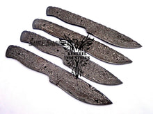 Load image into Gallery viewer, Lot of 4 Damascus Steel Blank Blade Knife For Knife Making Supplies (SU-196)
