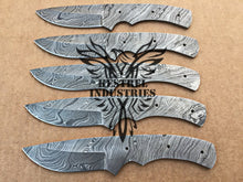 Load image into Gallery viewer, Lot of 5 Custom Handmade Damascus Steel Blank Blade Knife For Knife Making Supplies (SU-138)
