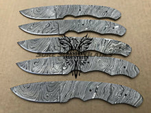 Load image into Gallery viewer, Lot of 5 Damascus Steel Blank Blade Knife For Knife Making Supplies (SU-198)
