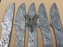 Load image into Gallery viewer, Lot of 5 Damascus Steel Blank Blade Knife For Knife Making Supplies (SU-166)
