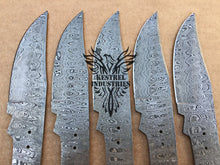 Load image into Gallery viewer, Lot of 5 Custom Handmade Damascus Steel Blank Blade Knife For Knife Making Supplies (SU-150)
