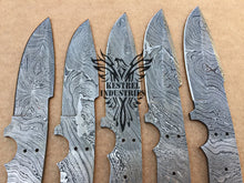 Load image into Gallery viewer, Lot of 5 Custom Handmade Damascus Steel Blank Blade Knife For Knife Making Supplies (SU-151)
