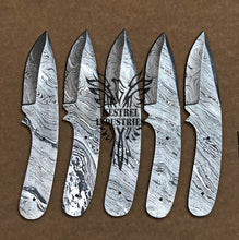 Load image into Gallery viewer, Lot of 5 Custom Handmade Damascus Steel Blank Blade Knife For Knife Making Supplies (SU-131)
