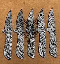 Load image into Gallery viewer, Lot of 5 Damascus Steel Blank Blade Knife For Knife Making Supplies (SU-170)
