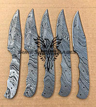 Load image into Gallery viewer, Lot of 5 Damascus Steel Blank Blade Knife For Knife Making Supplies (SU-201)
