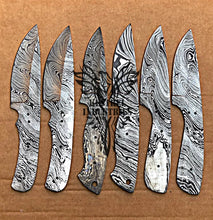 Load image into Gallery viewer, Lot of 6 Custom Handmade Damascus Steel Blank Blade Knife For Knife Making Supplies (SU-155)
