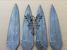 Load image into Gallery viewer, Lot of 4 Damascus Steel Blank Blade Knife For Knife Making Supplies (SU-158)
