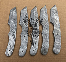 Load image into Gallery viewer, Lot of 5 Custom Handmade Damascus Steel Blank Blade Knife For Knife Making Supplies (SU-116)
