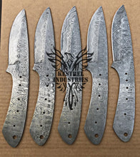 Load image into Gallery viewer, Lot of 5 Damascus Steel Blank Blade Knife For Knife Making Supplies (SU-176)
