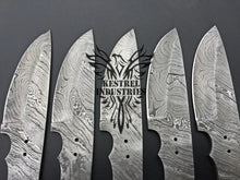 Load image into Gallery viewer, Lot of 5 Custom Handmade Damascus Steel Blank Blade Knife For Knife Making Supplies (SU-144)
