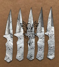 Load image into Gallery viewer, Lot of 5 Custom Handmade Damascus Steel Blank Blade Knife For Knife Making Supplies (SU-133)
