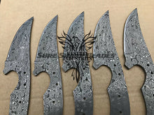 Load image into Gallery viewer, Lot of 5 Damascus Steel Blank Blade Knife For Knife Making Supplies (SU-187)
