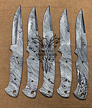 Load image into Gallery viewer, Lot of 5 Custom Handmade Damascus Steel Blank Blade Knife For Knife Making Supplies (SU-118)
