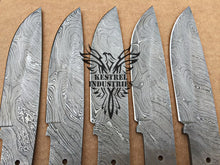 Load image into Gallery viewer, Lot of 5 Custom Handmade Damascus Steel Blank Blade Knife For Knife Making Supplies (SU-134)
