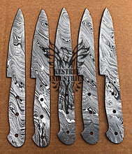 Load image into Gallery viewer, Lot of 5 Custom Handmade Damascus Steel Blank Blade Knife For Knife Making Supplies (SU-117)
