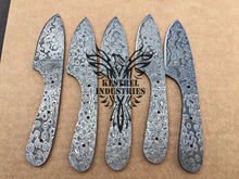 Load image into Gallery viewer, Lot of 5 Custom Handmade Damascus Steel Blank Blade Knife For Knife Making Supplies (SU-146)
