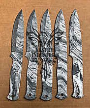 Load image into Gallery viewer, Lot of 5 Custom Handmade Damascus Steel Blank Blade Knife For Knife Making Supplies (SU-107)
