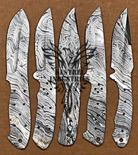 Load image into Gallery viewer, Lot of 5 Custom Handmade Damascus Steel Blank Blade Knife For Knife Making Supplies (SU-121)
