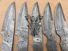 Load image into Gallery viewer, Lot of 5 Custom Handmade Damascus Steel Blank Blade Knife For Knife Making Supplies (SU-135)
