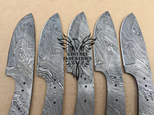 Load image into Gallery viewer, Lot of 5 Damascus Steel Blank Blade Knife For Knife Making Supplies (SU-168)
