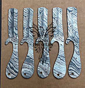 Lot of 5 Custom Handmade Damascus Steel Blank Blade Knife For Knife Making Supplies (SU-104)