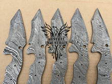 Load image into Gallery viewer, Lot of 5 Damascus Steel Blank Blade Knife For Knife Making Supplies (SU-162)
