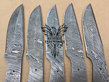 Load image into Gallery viewer, Lot of 5 Damascus Steel Blank Blade Knife For Knife Making Supplies (SU-165)
