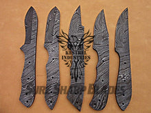 Load image into Gallery viewer, Lot of 5 Damascus Steel Blank Blade Knife For Knife Making Supplies (SU-183)
