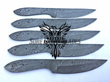 Load image into Gallery viewer, Lot of 5 Damascus Steel Blank Blade Knife For Knife Making Supplies (SU-194)
