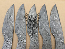 Load image into Gallery viewer, Lot of 5 Damascus Steel Blank Blade Knife For Knife Making Supplies (SU-161)
