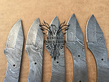 Load image into Gallery viewer, Lot of 5 Custom Handmade Damascus Steel Blank Blade Knife For Knife Making Supplies (SU-145)
