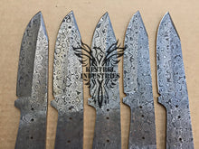 Load image into Gallery viewer, Lot of 5 Damascus Steel Blank Blade Knife For Knife Making Supplies (SU-174)
