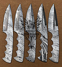 Load image into Gallery viewer, Lot of 5 Custom Handmade Damascus Steel Blank Blade Knife For Knife Making Supplies (SU-120)
