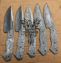 Load image into Gallery viewer, Lot of 5 Damascus Steel Blank Blade Knife For Knife Making Supplies (SU-179)
