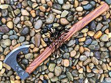 Load image into Gallery viewer, Custom Handmade Carbon Steel Viking Axe with Rose Wood Handle (VA-125)
