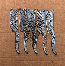 Load image into Gallery viewer, Lot of 5 Custom Handmade Damascus Steel Blank Blade Knife For Knife Making Supplies (SU-149)
