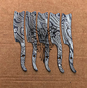 Lot of 5 Custom Handmade Damascus Steel Blank Blade Knife For Knife Making Supplies (SU-149)