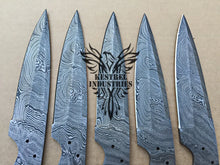 Load image into Gallery viewer, Lot of 5 Damascus Steel Blank Blade Knife For Knife Making Supplies (SU-160)
