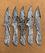 Load image into Gallery viewer, Lot of 5 Damascus Steel Blank Blade Knife For Knife Making Supplies (SU-169)
