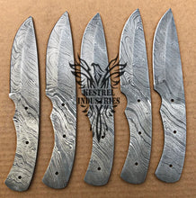 Load image into Gallery viewer, Lot of 5 Damascus Steel Blank Blade Knife For Knife Making Supplies (SU-175)
