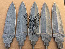 Load image into Gallery viewer, Lot of 5 Custom Handmade Damascus Steel Blank Blade Knife For Knife Making Supplies (SU-137)
