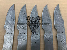 Load image into Gallery viewer, Lot of 5 Damascus Steel Blank Blade Knife For Knife Making Supplies (SU-200)
