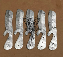 Load image into Gallery viewer, Lot of 5 Custom Handmade Damascus Steel Blank Blade Knife For Knife Making Supplies (SU-126)
